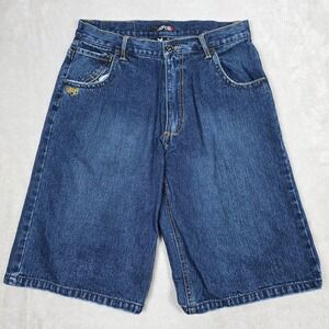 X Games Shorts Mens 20 Blue Denim Baggy Jean Skateboard Hip Hop Y2K‎ Streetwear